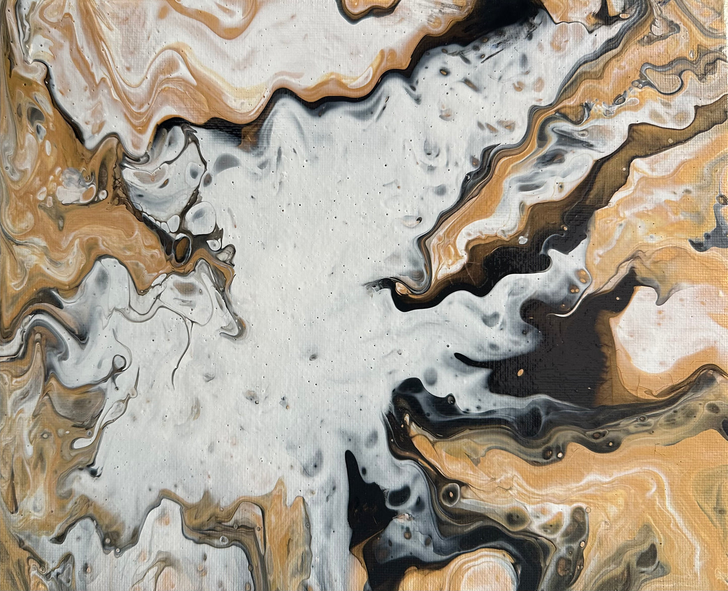 White and Gold Abstract