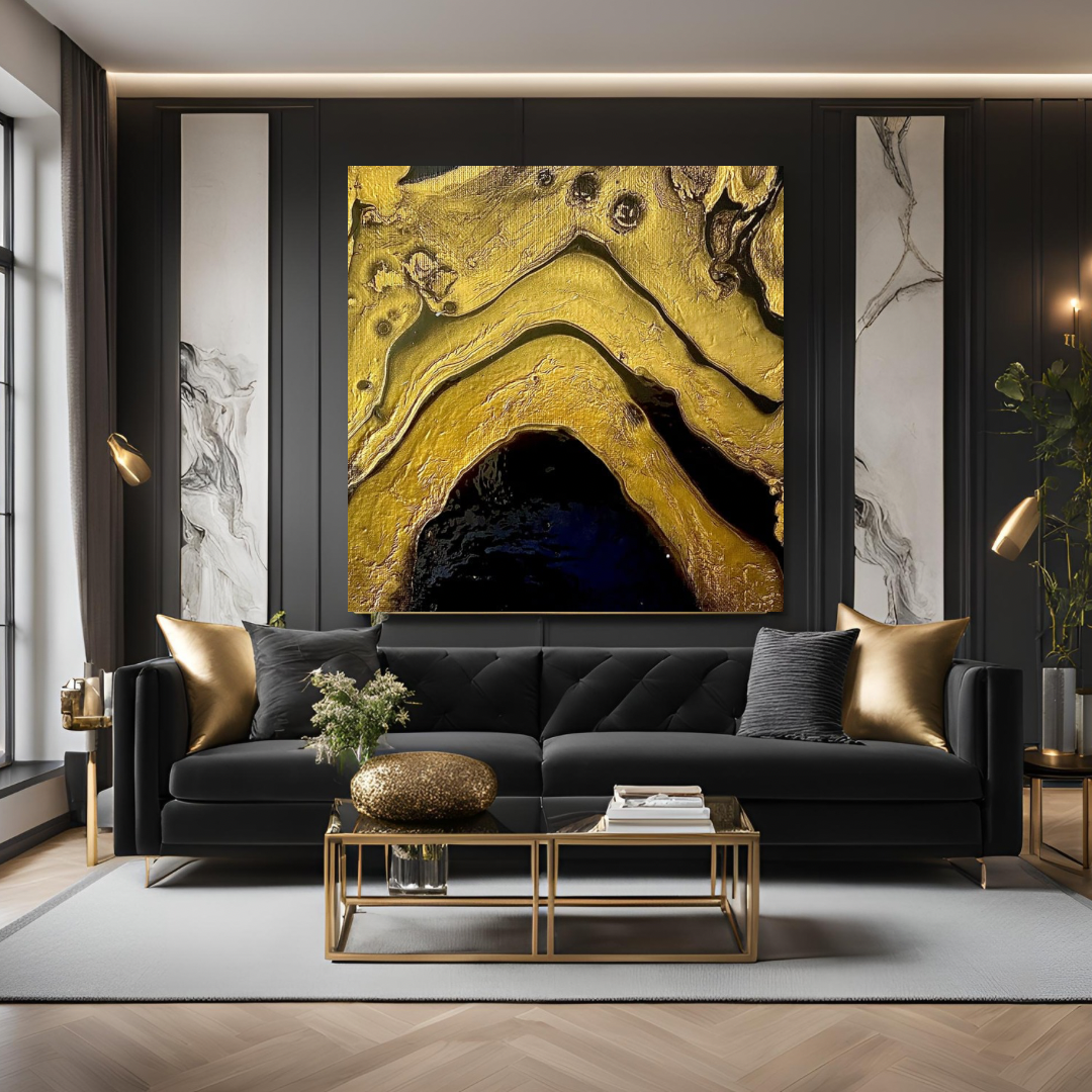 Black and Gold Geode