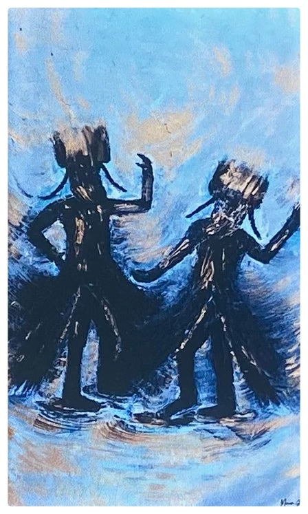 Mini Piece of Art Dancing Chasidim